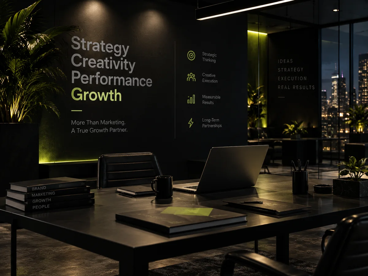 Small Business Marketing Services Strategy Office Modern digital marketing strategy office for small business growth services