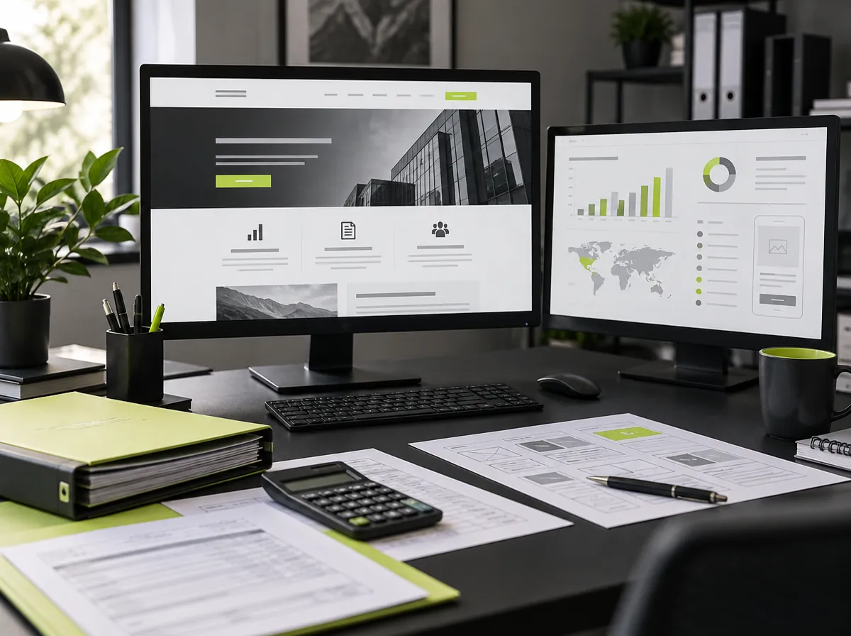 Accounting firm website design displayed on desktop and mobile Accounting firm website design displayed on desktop and mobile