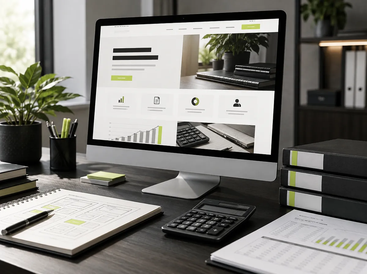 Bookkeeping website design shown across desktop and mobile layouts Bookkeeping website design shown across desktop and mobile layouts