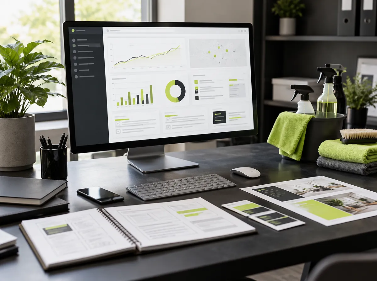 Cleaning company marketing dashboard Cleaning company marketing dashboard