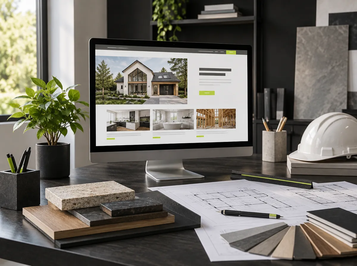Contractor website design on desktop and mobile Contractor website design on desktop and mobile