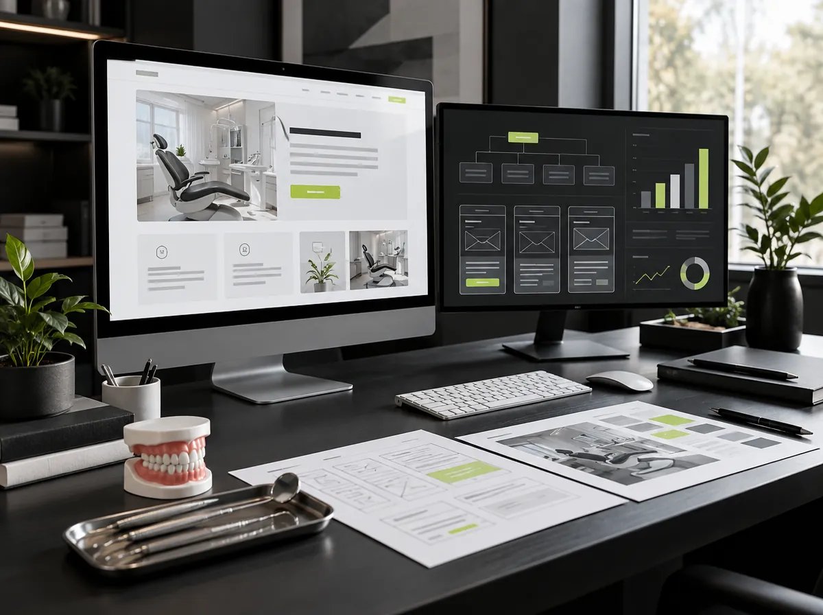 Dental practice website design on desktop and mobile Dental practice website design on desktop and mobile