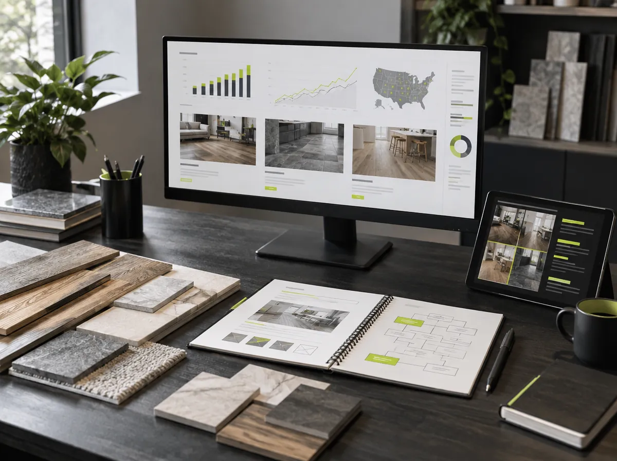 Flooring company digital marketing dashboard Flooring company digital marketing dashboard