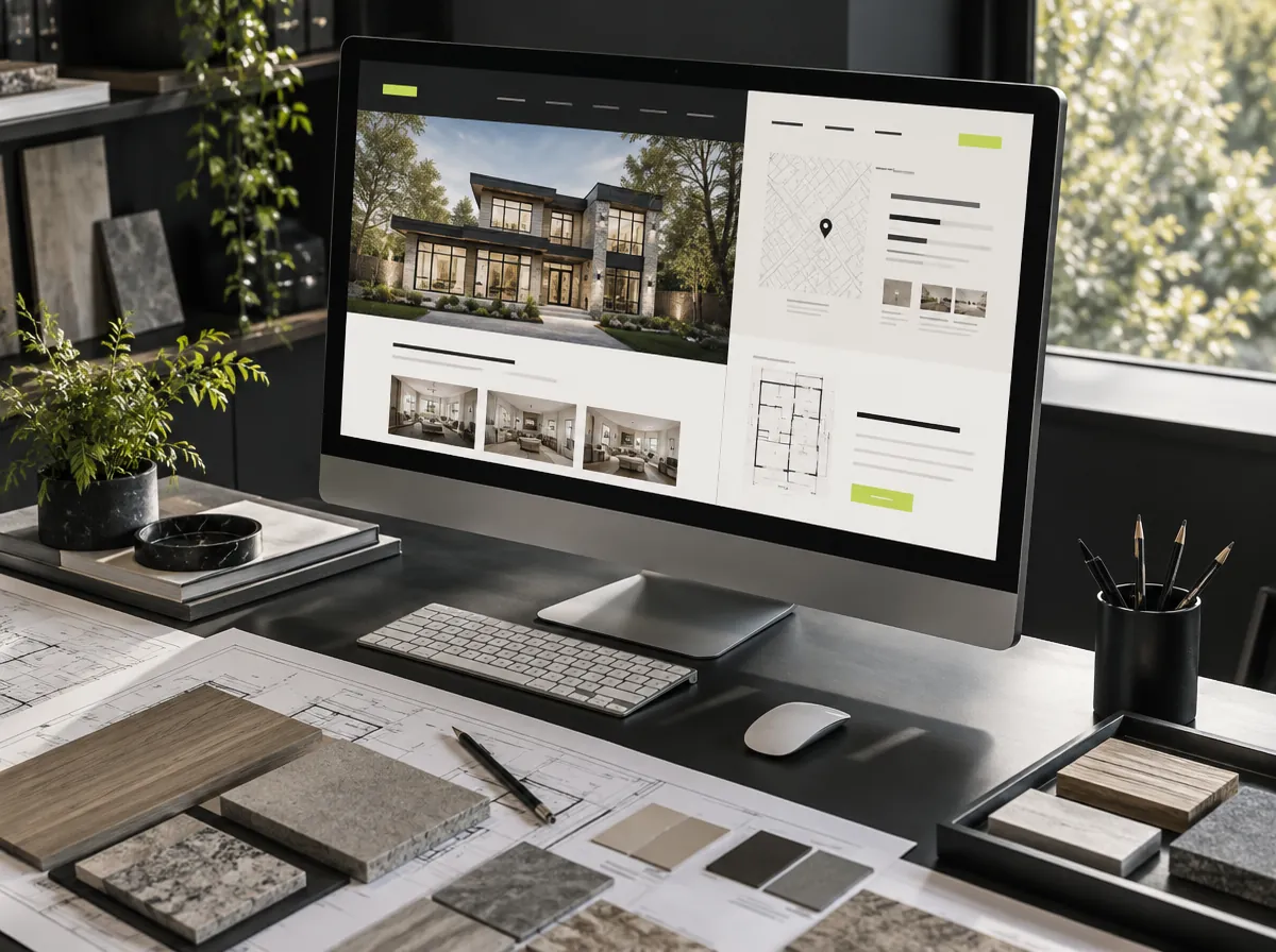Home builder website design on desktop and mobile Home builder website design on desktop and mobile