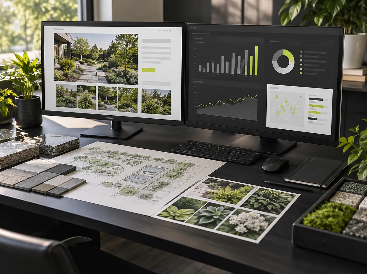 Landscaping company digital marketing dashboard Landscaping company digital marketing dashboard