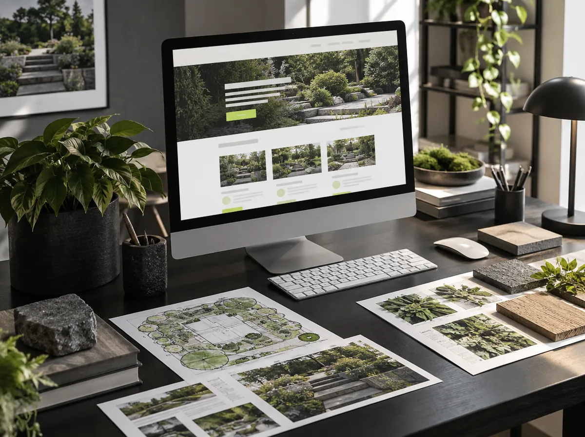 Landscaping website design on desktop and mobile Landscaping website design on desktop and mobile