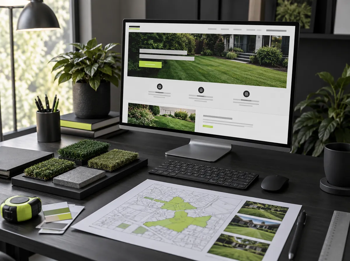 Lawn care website design on desktop and mobile Lawn care website design on desktop and mobile