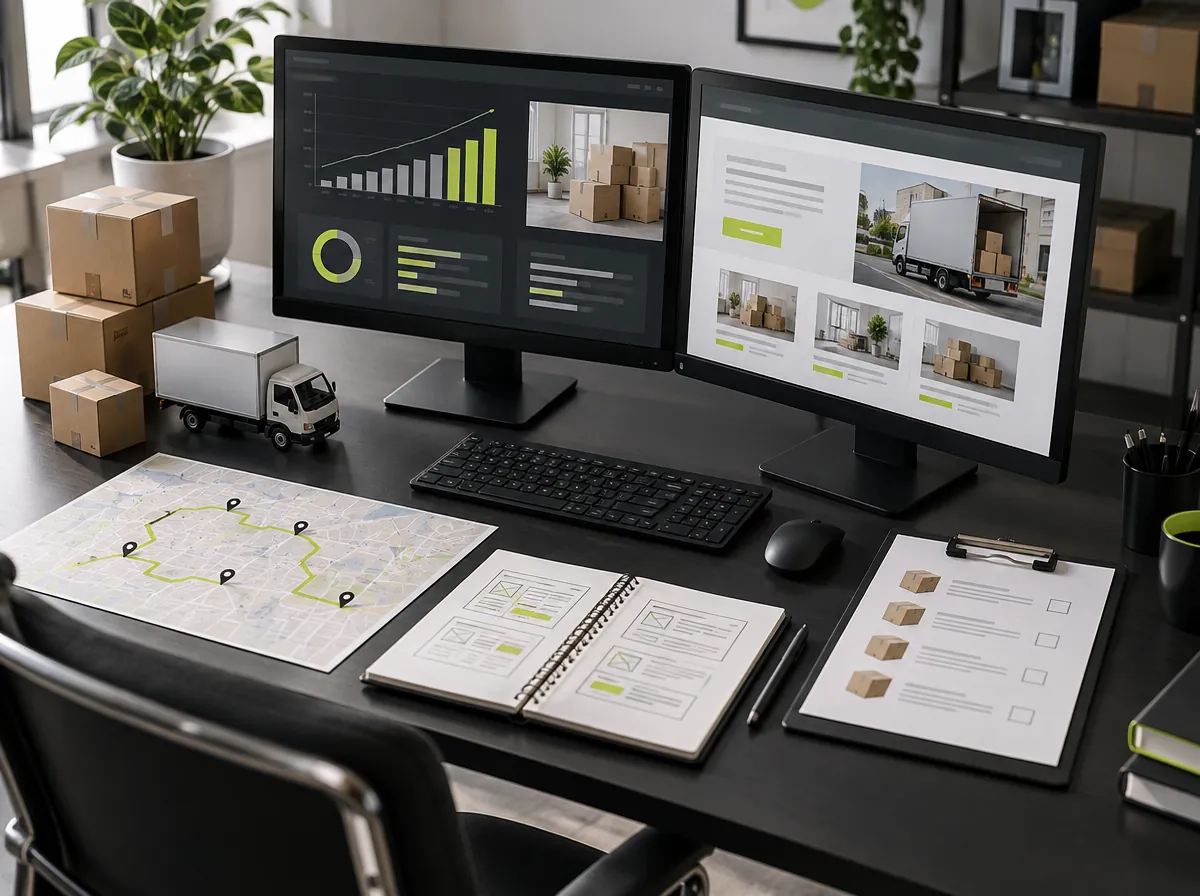 Moving company digital marketing dashboard Moving company digital marketing dashboard