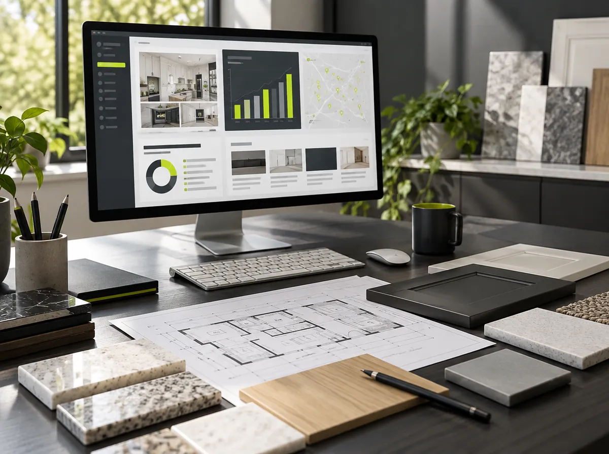 Remodeling company digital marketing dashboard with project lead analytics Remodeling company digital marketing dashboard with project lead analytics