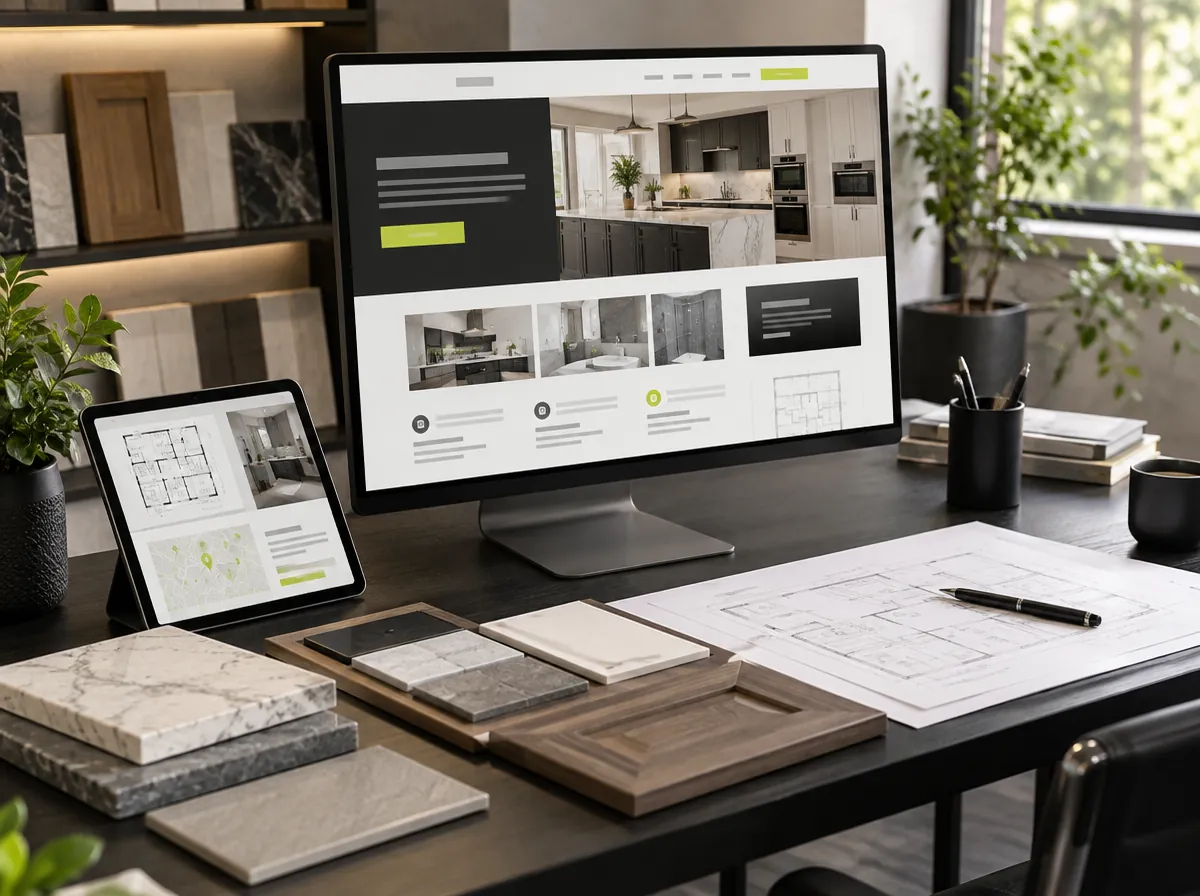 Remodeling company website design on desktop and mobile Remodeling company website design on desktop and mobile