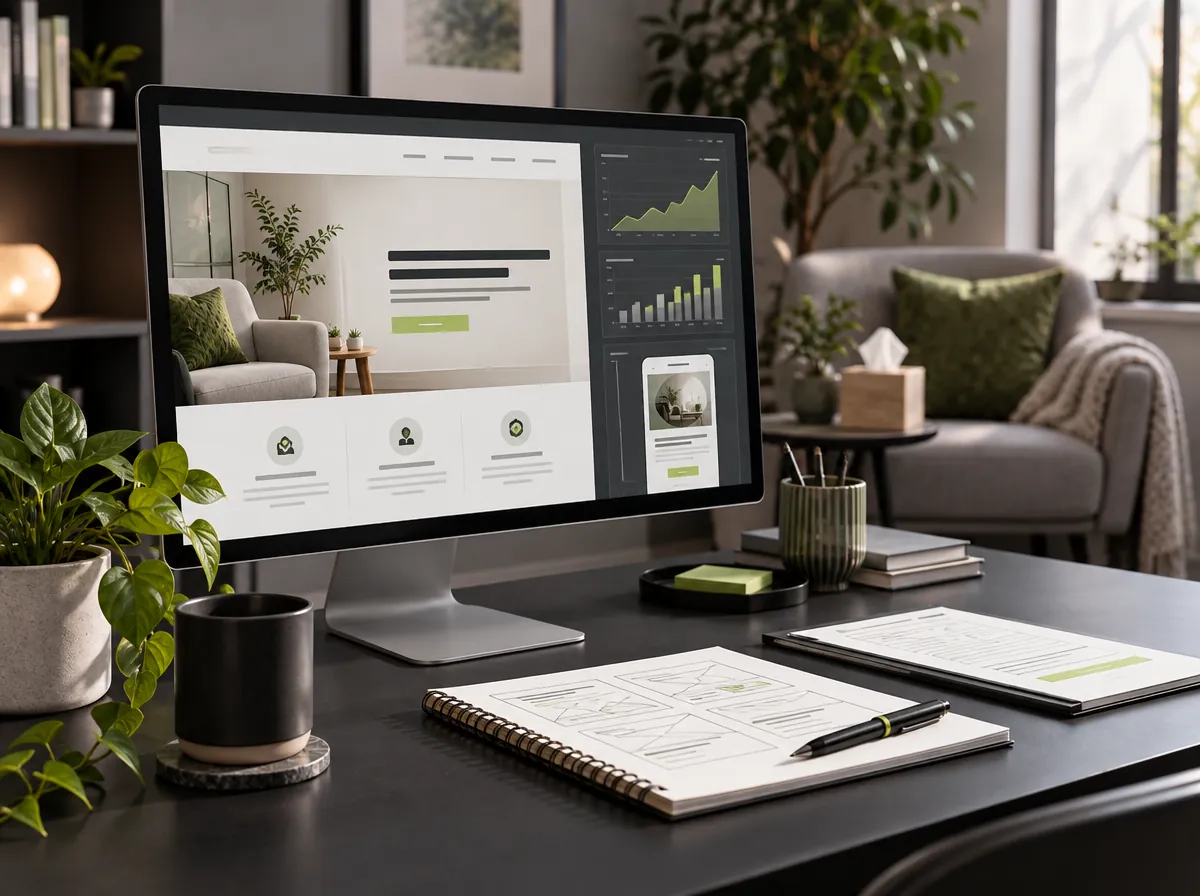 Therapist website design on desktop and mobile Therapist website design on desktop and mobile