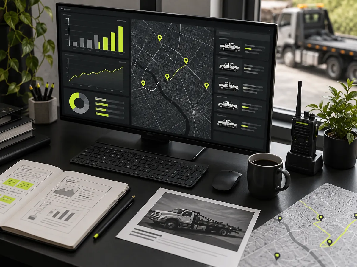 Towing company digital marketing dashboard Towing company digital marketing dashboard