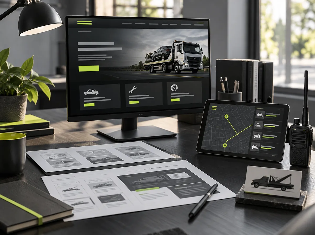 Towing company website design dashboard Towing company website design dashboard