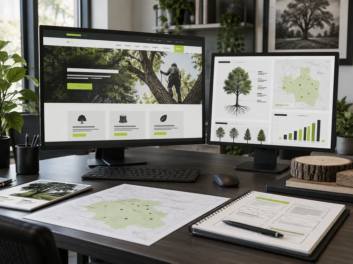 Tree service website design on desktop and mobile Tree service website design on desktop and mobile